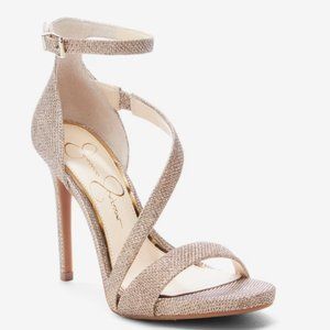 Jessica Simpson Gold High Heeled Sandal